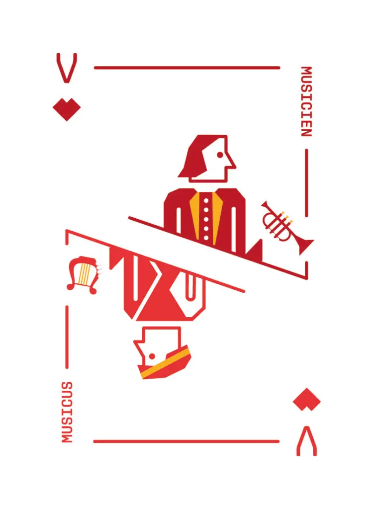 Carte du musicien du jeu de cartes Omniscius