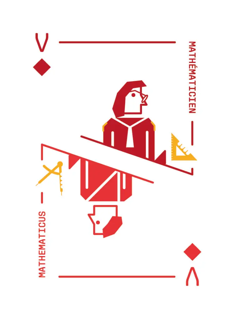Carte du mathématicien du jeu de cartes Omniscius